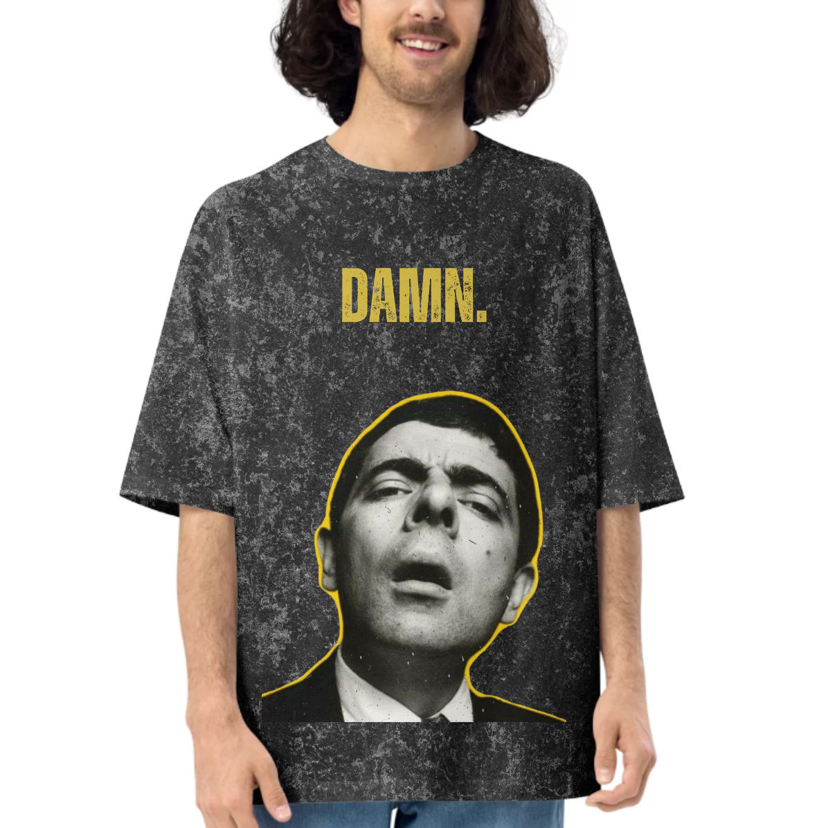Damn - Unisex Oversized T-shirt - 240 GSM - French Terry Cotton