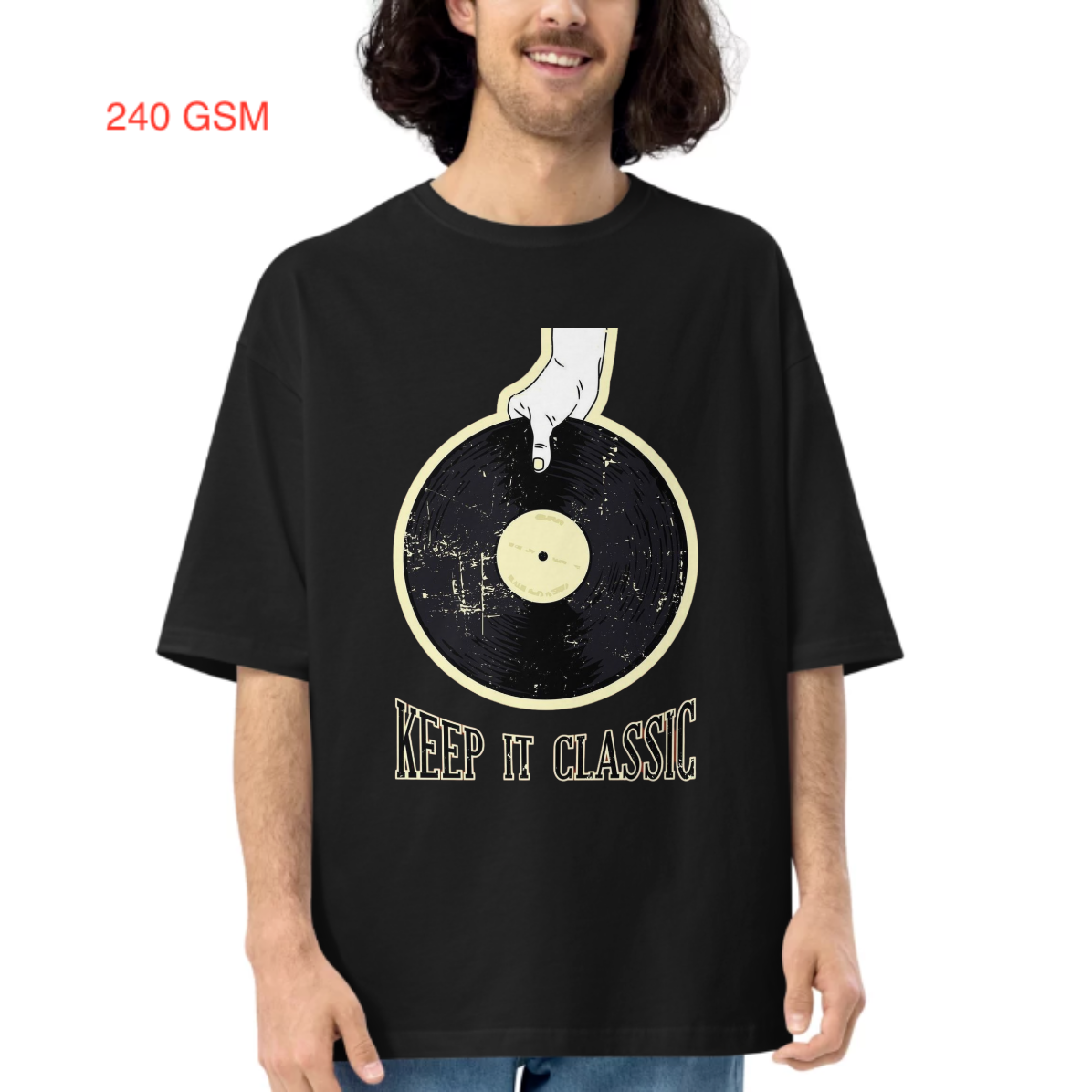 Keep it Classic - Unisex Oversized T-shirt - 240 GSM - French Terry Cotton