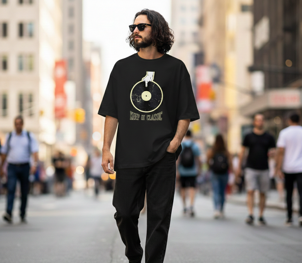 Keep it Classic - Unisex Oversized T-shirt - 240 GSM - French Terry Cotton